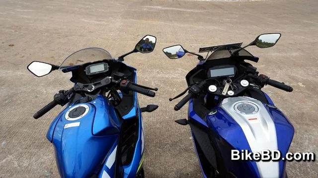 suzuki gsx r150 vs yamaha r15 v3 riding